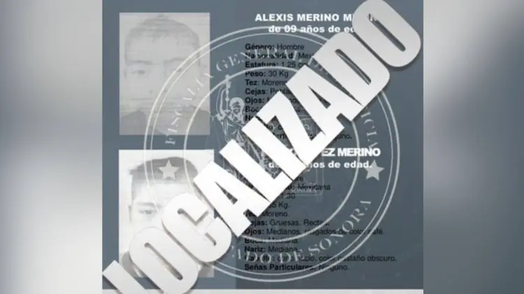 Alexis Merino Merino y Pedro López Merino fueron localizados a salvo. (Foto: FGJE Sonora)