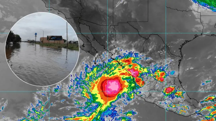 La zona sur de Sonora espera los efectos de Ileana este fin de semana. (Foto: Especial/EXPRESO)