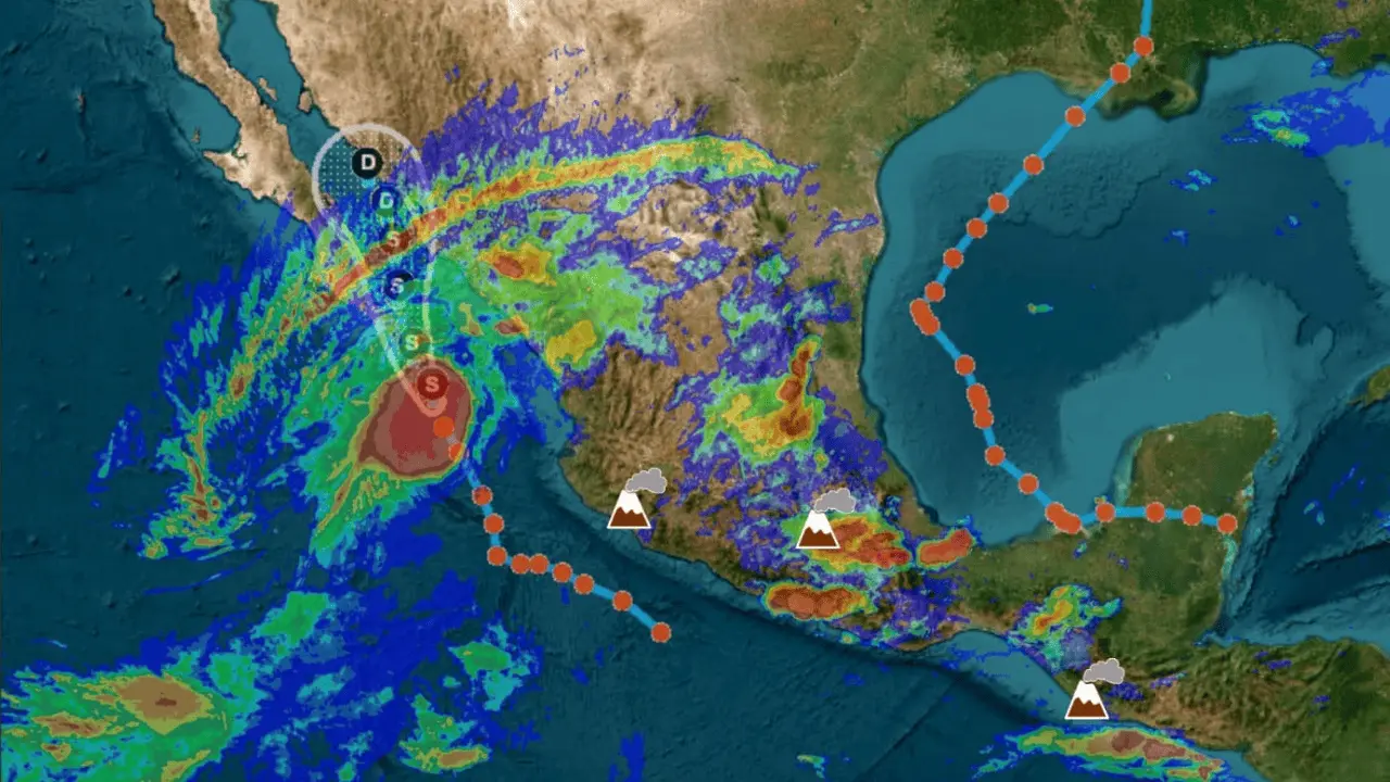 Incrementa alerta en el sur de Sonora por tormenta tropical Ileana