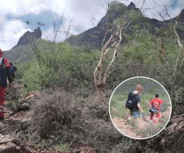 Rescatan a joven en el cerro Tetakawi