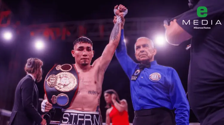 Eduardo Rocky Hernández retuvo su título en la Arena Sonora de Hermosillo. (Foto: Cristian Ruiz)