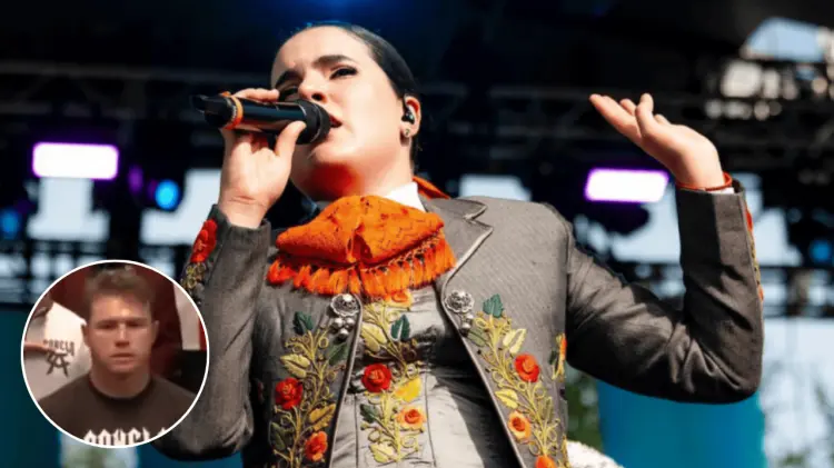 El Canelo reaccionó inmediatamente al error de la nieta de Vicente Fernández. (Especial / EXPRESO)