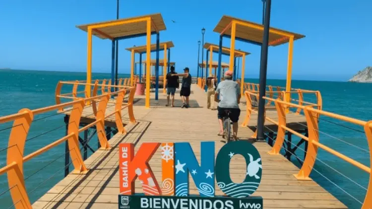 Reabren acceso a playas y muelle turístico en Bahía de Kino