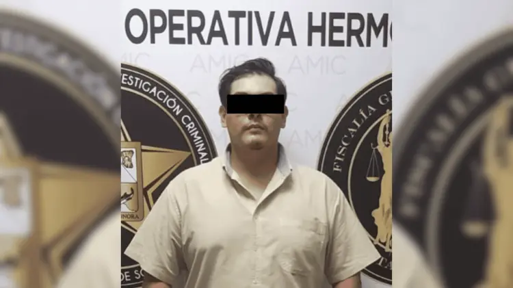 El hombre de 24 años fue capturado por AMIC e ingresado al Cereso. (Foto: FGJE de Sonora)