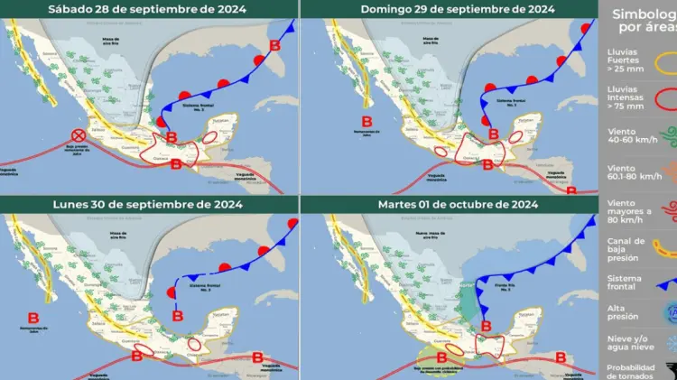 Imagen: Servicio Meteorológico Nacional. (Especial / EXPRESO)