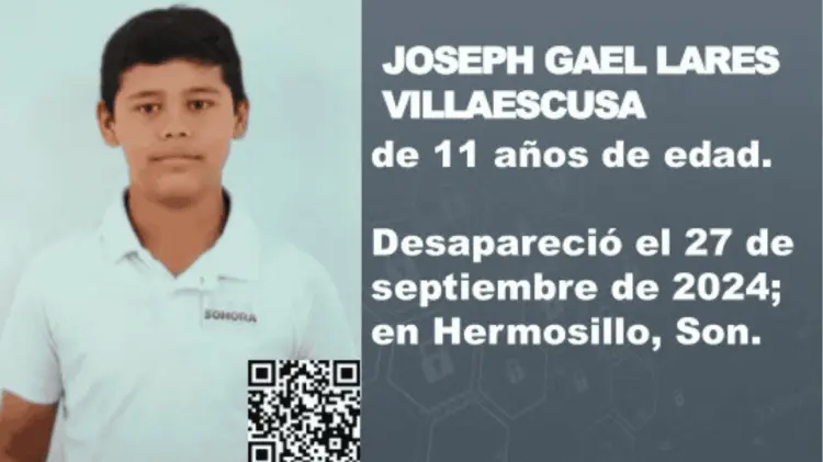 Joseph Gael Lares Villaescusa, de 11 años de edad. (Foto: FGJE de Sonora)