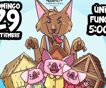 La obra "Los Tres Cochinitos y el Lobo Feroz" llegan mañana a Hermosillo