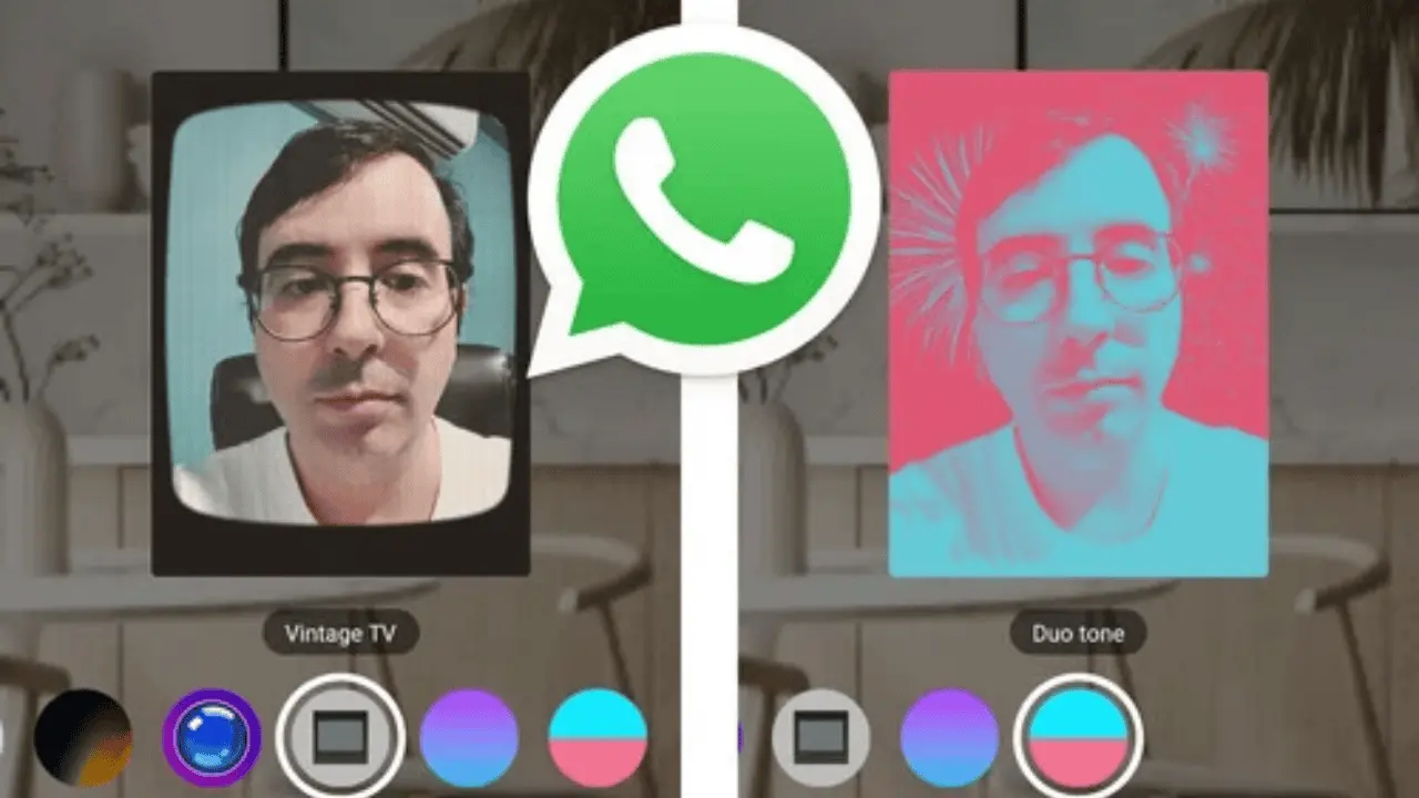Así son los nuevos filtros y fondos para videollamadas en WhatsApp