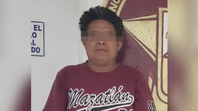 Aurelio N, detenido por delito de violación equiparada contra una menor de edad. (Foto: FGJE Sonora)
