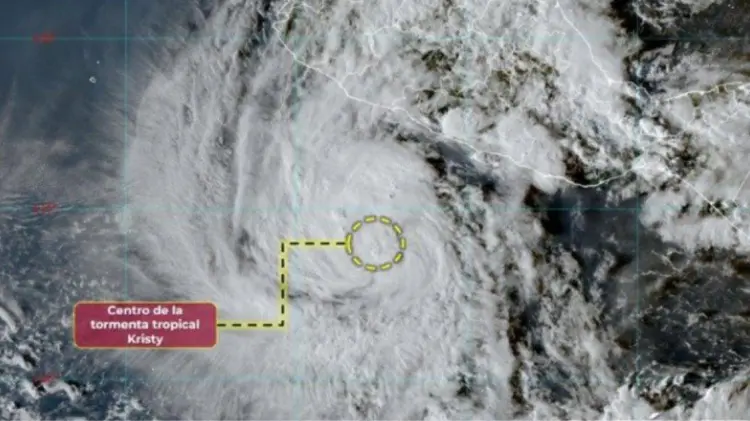 Conagua informó de la formación de Kristy este lunes 21 de octubre. (Imagen: @conagua_clima)
