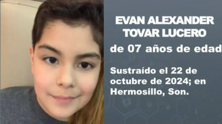 La Fiscalía de Sonora informó sobre la desaparición del menor. (Foto: FGJE Sonora)