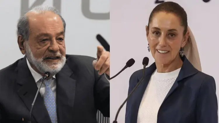 Carlos Slim y Claudia Sheinbaum se reunieron en Palacio Nacional. (Foto: Especial)