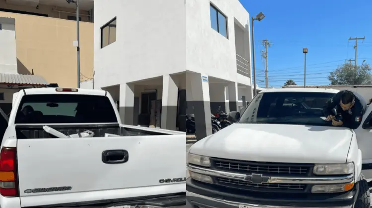 Se trata de una camioneta tipo pickup, Silverado, color blanco. (Foto: Especial / EXPRESO)