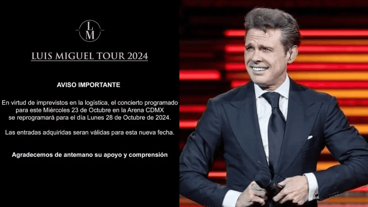 Luis Miguel pospone concierto en la Arena CDMX
