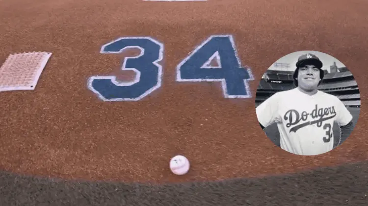 Fernando Valenzuela fue recordado este viernes en el Dodgers Stadium. (Foto: Cortesía)