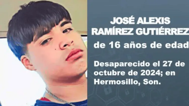 Buscan a José Alexis Rodríguez Gutiérrez en Hermosillo. (Foto: Especial)