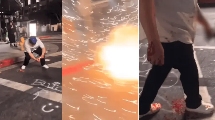 El video del momento del accidente se viralizó en redes sociales. (Foto: Especial/Cortesía)