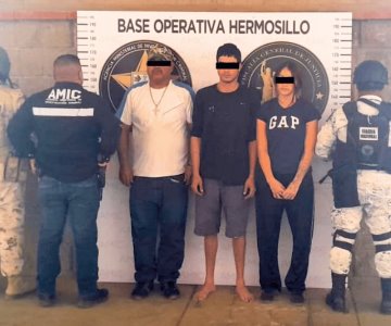 Rescatan a dos menores y detienen a tres personas tras cateo en Hermosillo