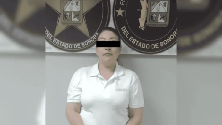 La mujer fue detenida tras evadir la justicia seis años. (Foto: FGJE de Sonora)