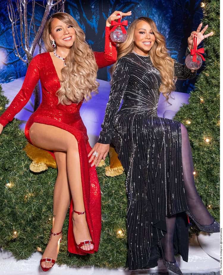 Devela Mariah Carey estatua  de cera navideña  en Nueva York