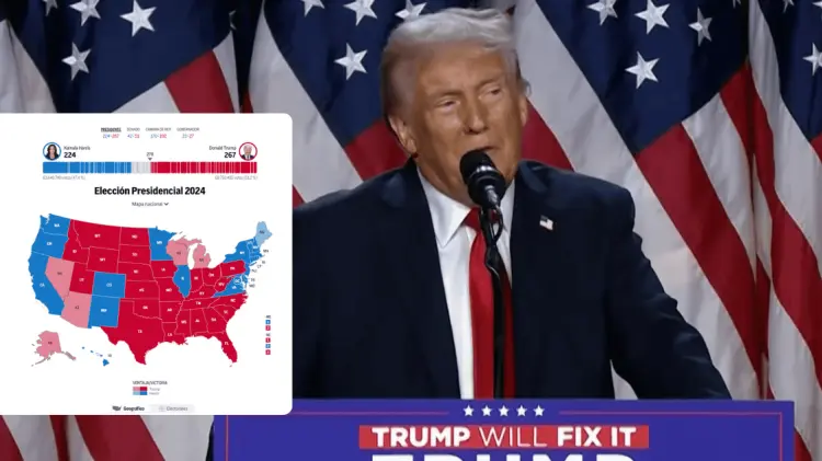 Donald Trump se proclamó ganador tras la ventaja en proyecciones. (Foto: Especial/EXPRESO)