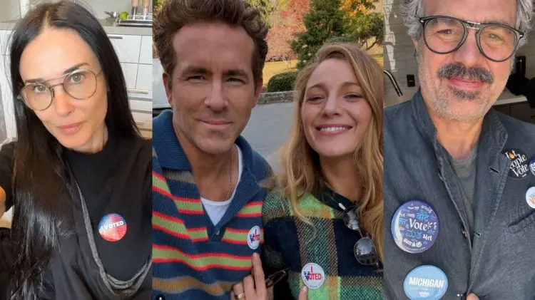 Demi Moore, Ryan Reynolds, Blake Lively y Mark Ruffalo presumieron su voto. (Fotos: Redes)