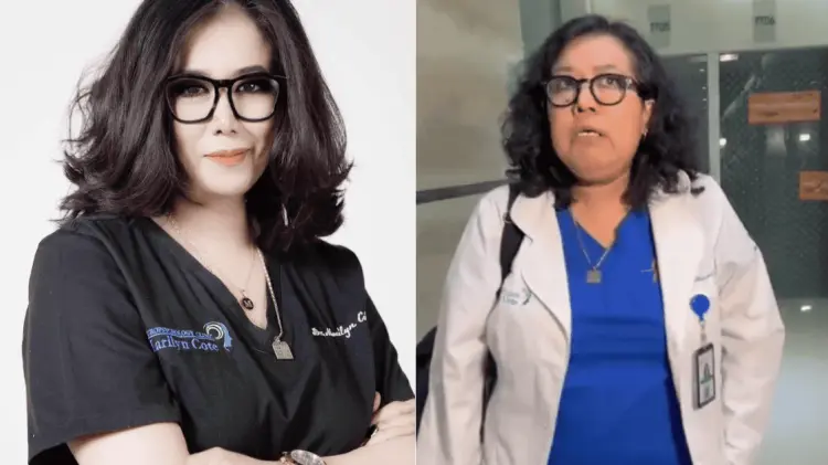 Marilyn Cote reapareció este jueves en su consultorio con sellos de clausura. (Foto: Especial)