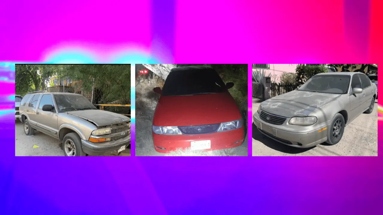 Policía recupera tres vehículos robados en distintos puntos de Hermosillo