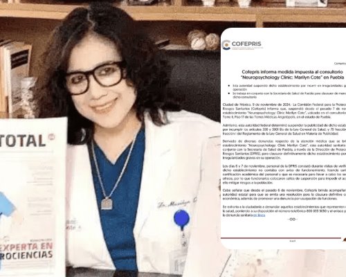 Cofepris denuncia a Marilyn Cote y busca clausura definitiva de su clínica