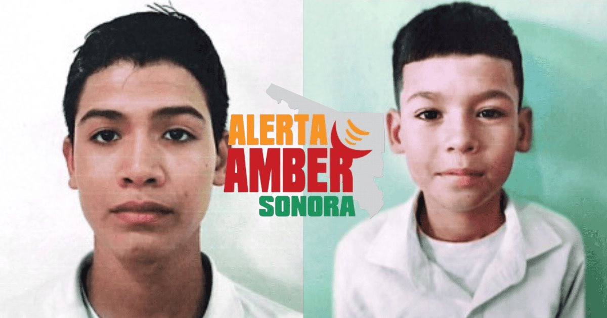 Desaparecen hermanos de casa hogar en Navojoa; activan Alerta Amber