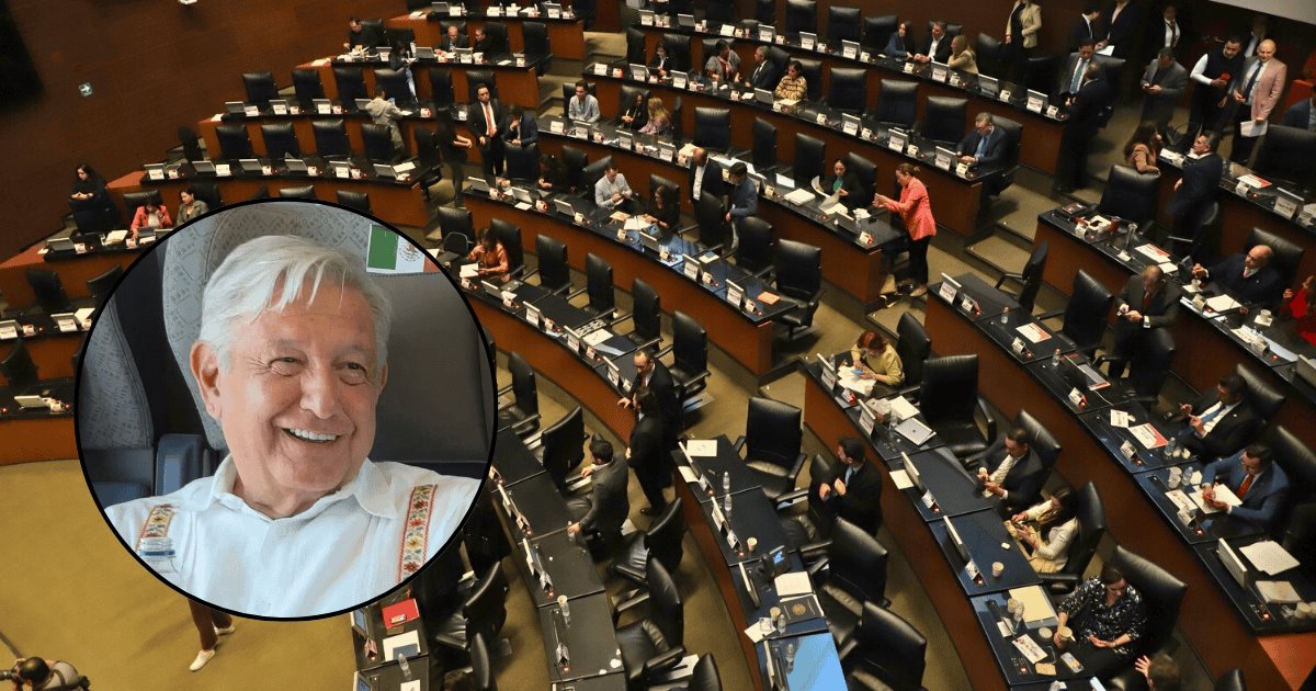 Senadores celebran cumpleaños de AMLO en plena votación de la CNDH