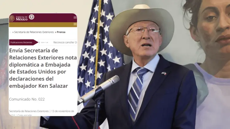 La SRE se mostró inconforme con los comentario de Ken Salazar. (Foto: El Universal/EXPRESO)
