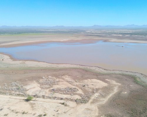 Sistema de presas de Sonora en sus niveles más bajos