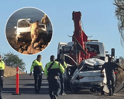 Muere joven tras caer al mar en la carretera Guaymas-Empalme