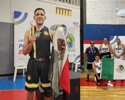 Bomberos de Hermosillo obtienen oro y bronce en Colombia