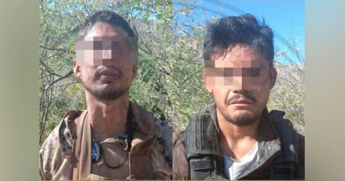 Detienen a dos hombres y aseguran arsenal tras operativo en Sáric