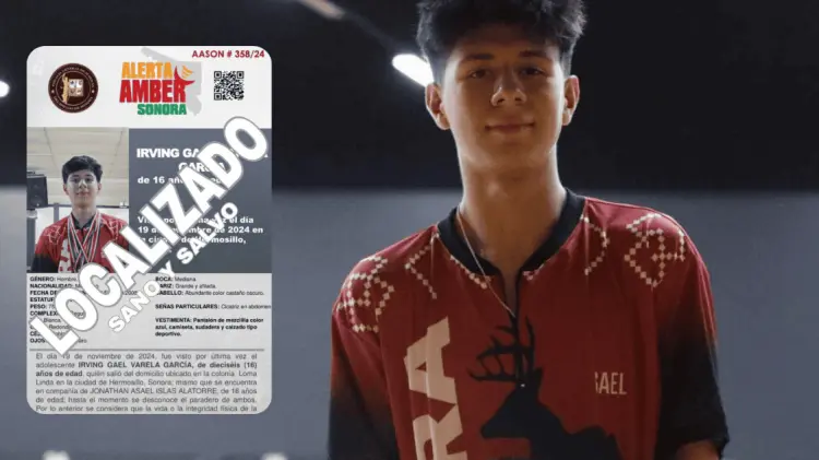 El joven Irving Gael Varela fue localizado la noche de este miércoles. (Foto: Cortesía)