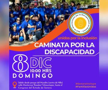 Invitan a la Caminata por la Discapacidad en Hermosillo