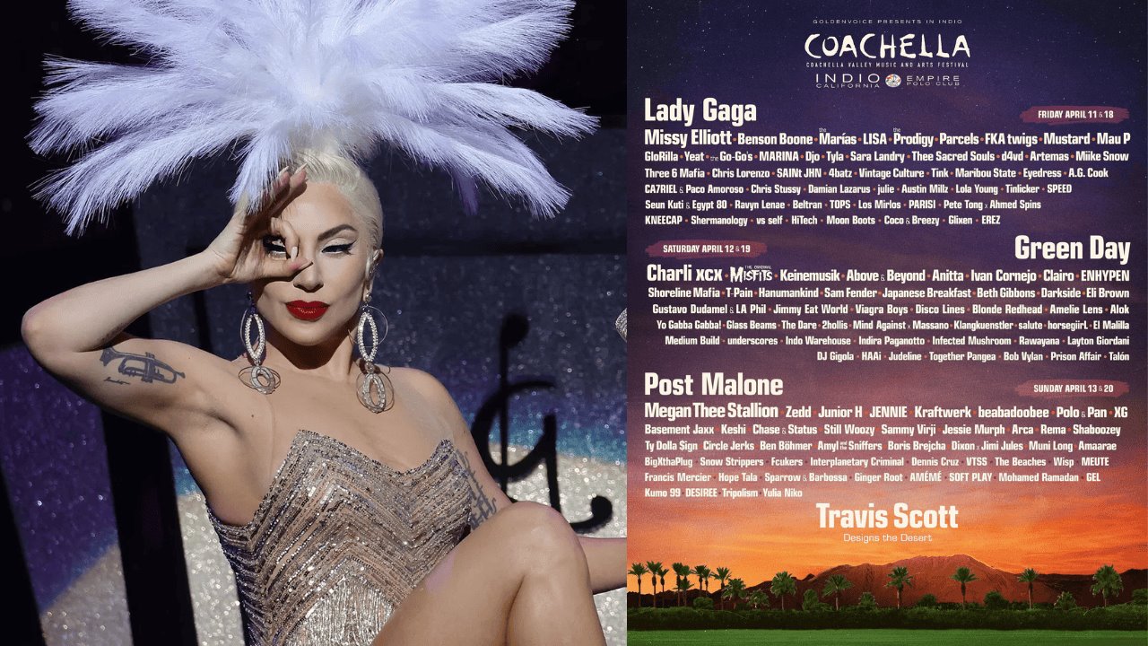 Lady Gaga, Green Day y Post Malone encabezan el cartel de Coachella 2025