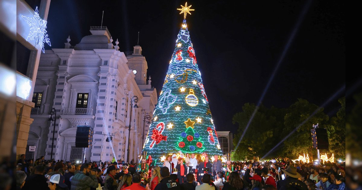 Hermosillo enciende la magia navideña en la Plaza Zaragoza