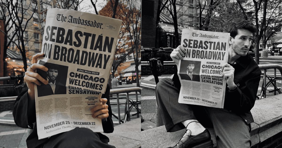 Sebastián Yatra conquista Broadway con su papel en el musical Chicago