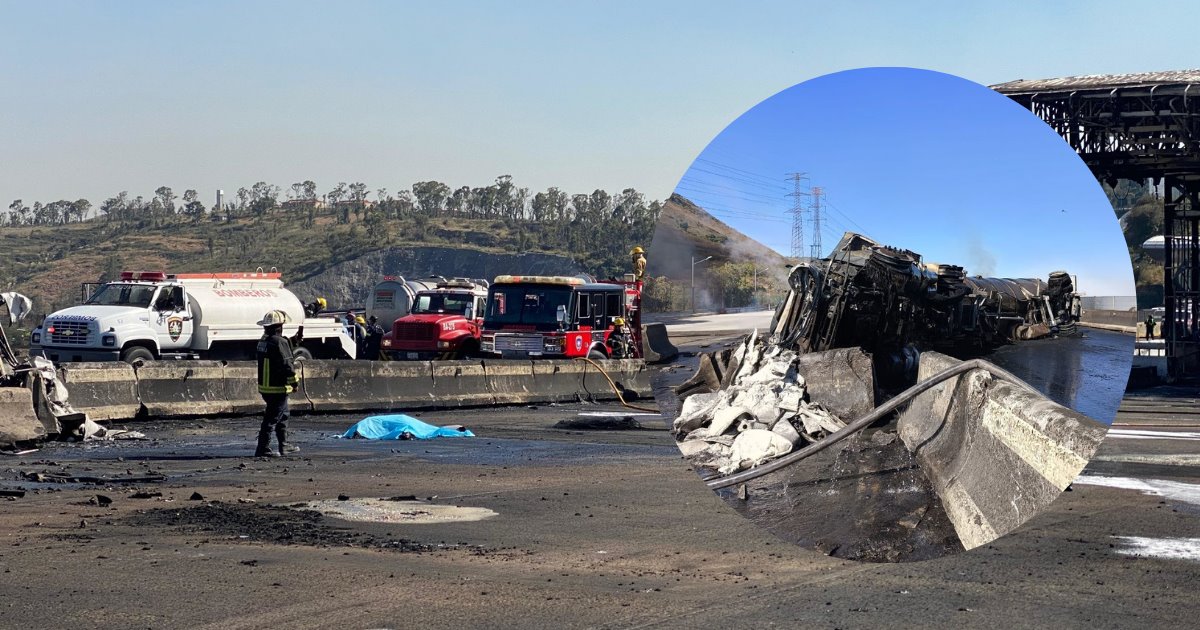 Volcadura de pipa en Atizapán: conductor muere tras explosión