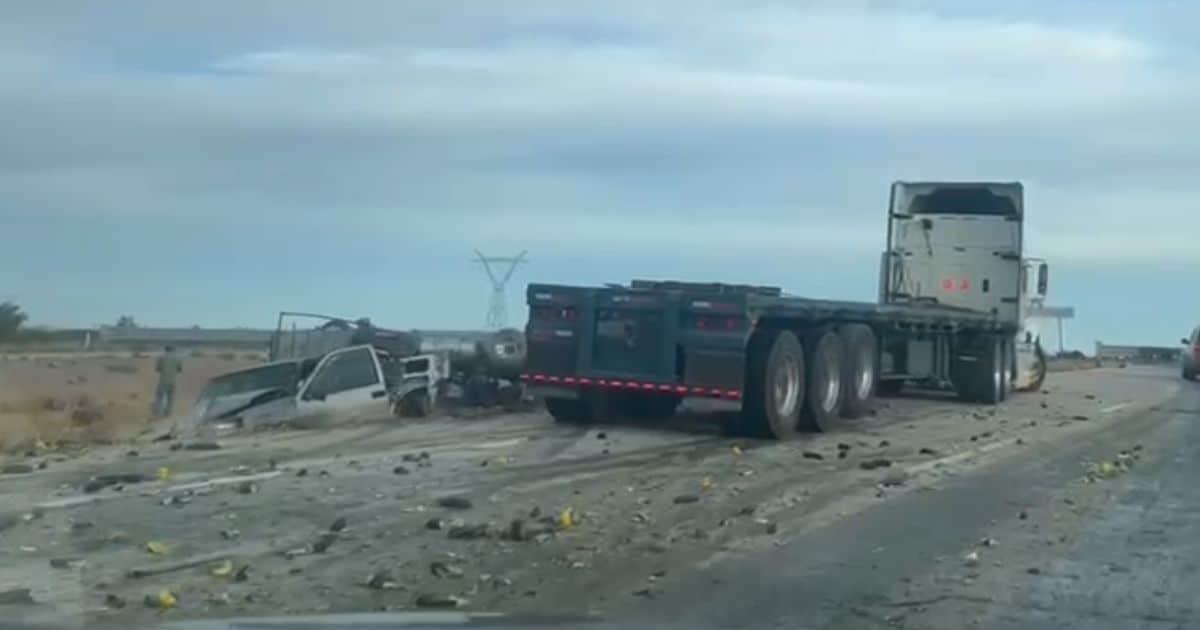 Accidente en carretera Hermosillo - Guaymas deja dos jóvenes graves