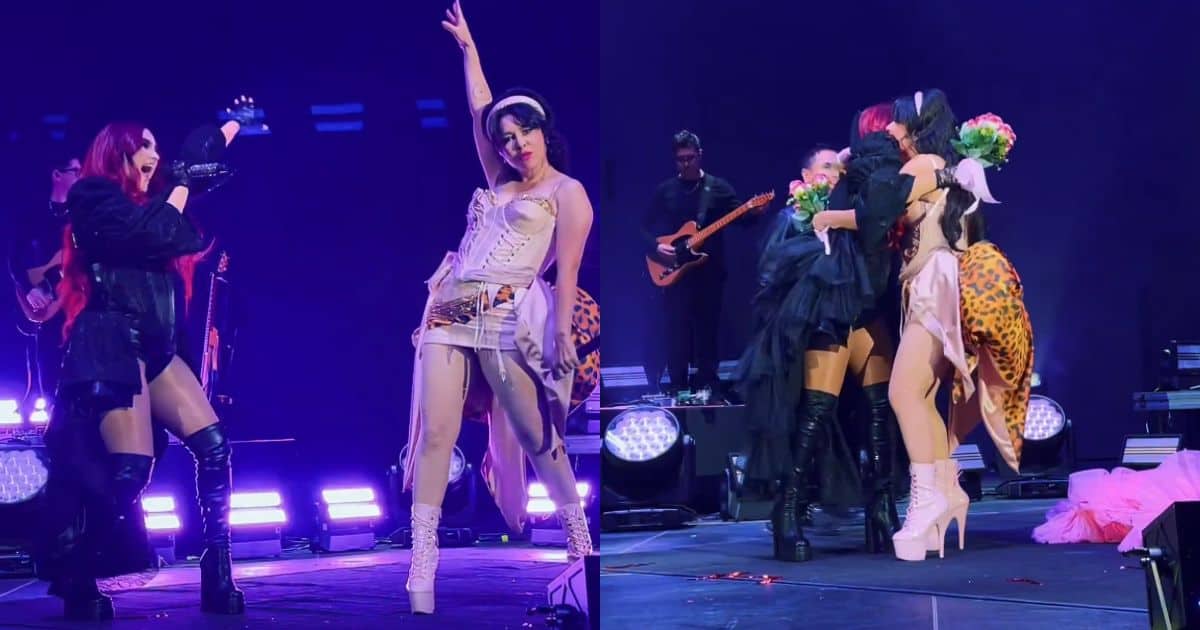 Dulce María y Belanova cantan juntas Rosa Pastel