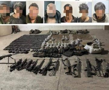 Detienen a 9 personas con fuerte arsenal tras operativos en Sásabe y Caborca