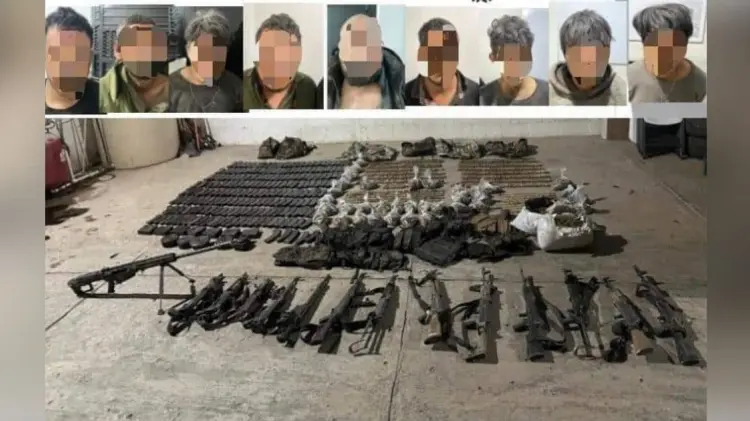 Los detenidos y el material asegurado quedaron a disposición del Ministerio Público.  (Foto: Corteía)