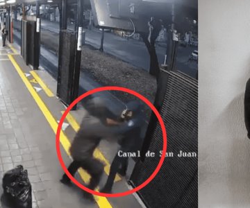 Agente policial resulta lesionada tras ser empujada al Metrobús