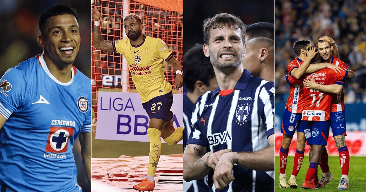 Semifinales definidas: Cruz Azul vs América y Rayados vs San Luis