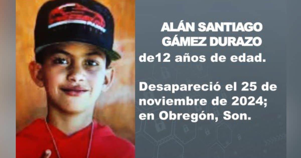 Activan Alerta Amber para localizar a Alán Santiago, menor desaparecido