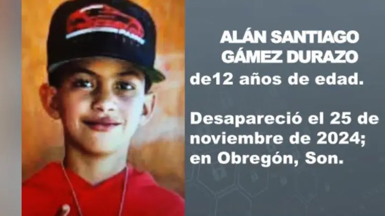 La Fiscalía de Sonora activó la Alerta Amber para localizar al menor. (Foto: FGJE Sonora)